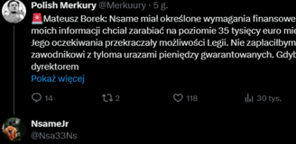 Jean-Pierre Nsame ODPOWIADA na doniesienia Mateusza Borka nt. SWOJEJ PENSJI!